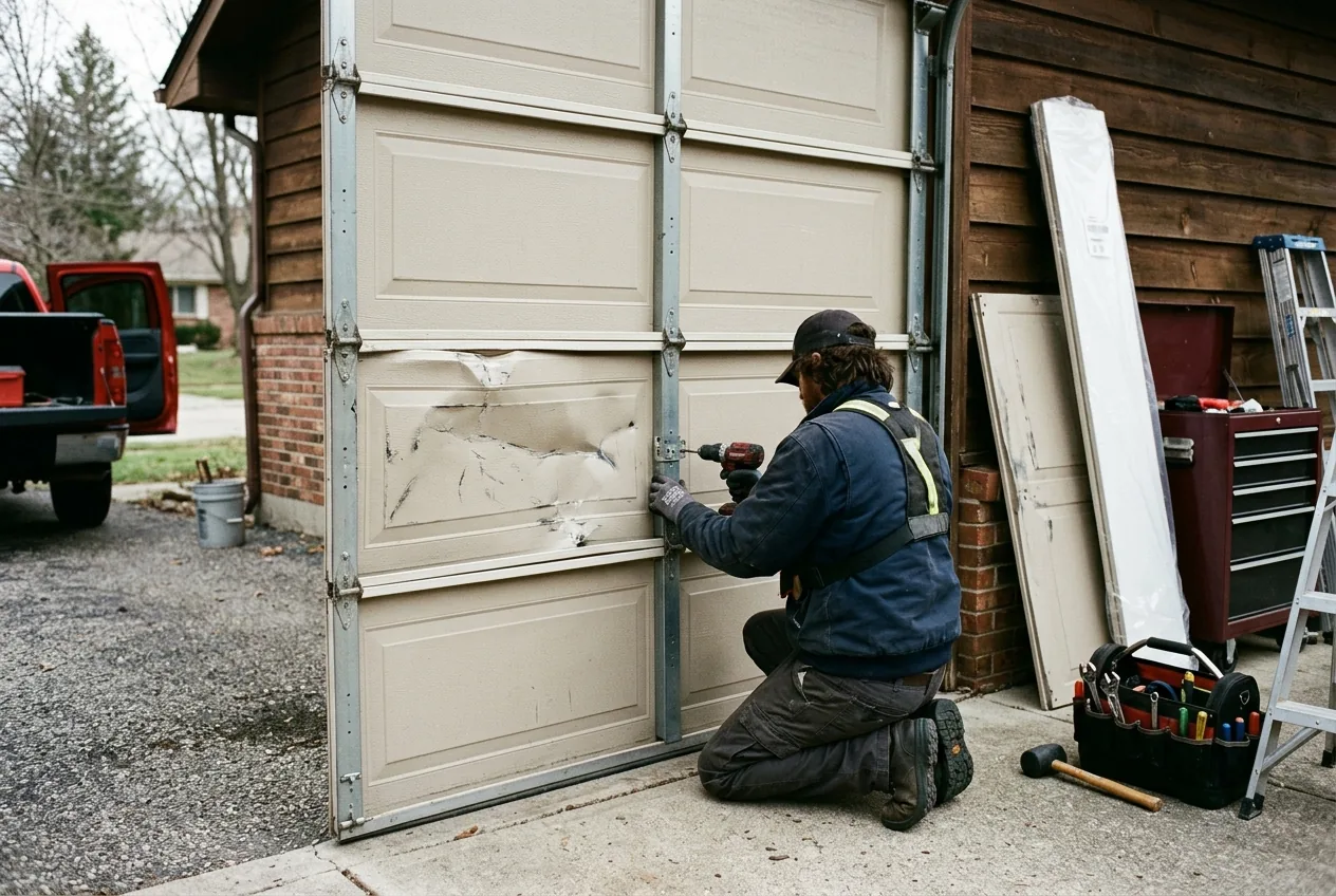 Common Garage Door Panel Damage: Repair That Section or Replace the Whole Door?